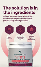 VEGETOLOGY Vitamina B12 Sublingual Vegano - 100 mcg, 60 Comprimidos