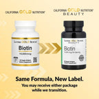 California Gold Nutrition Biotina 10.000 mcg, 90 cápsulas blandas veganas