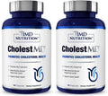 1MD Nutrition CholestMD con Extracto de Hoja de Olivo, Bergavit, Niacina, Ajo - 120 Cápsulas (2 Envases)
