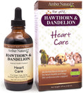 Amber NaturalZ Suplemento Herbal de Espino Blanco y Diente de León para Mascotas | Apoya la Salud Cardíaca y Circulación | 118 ml