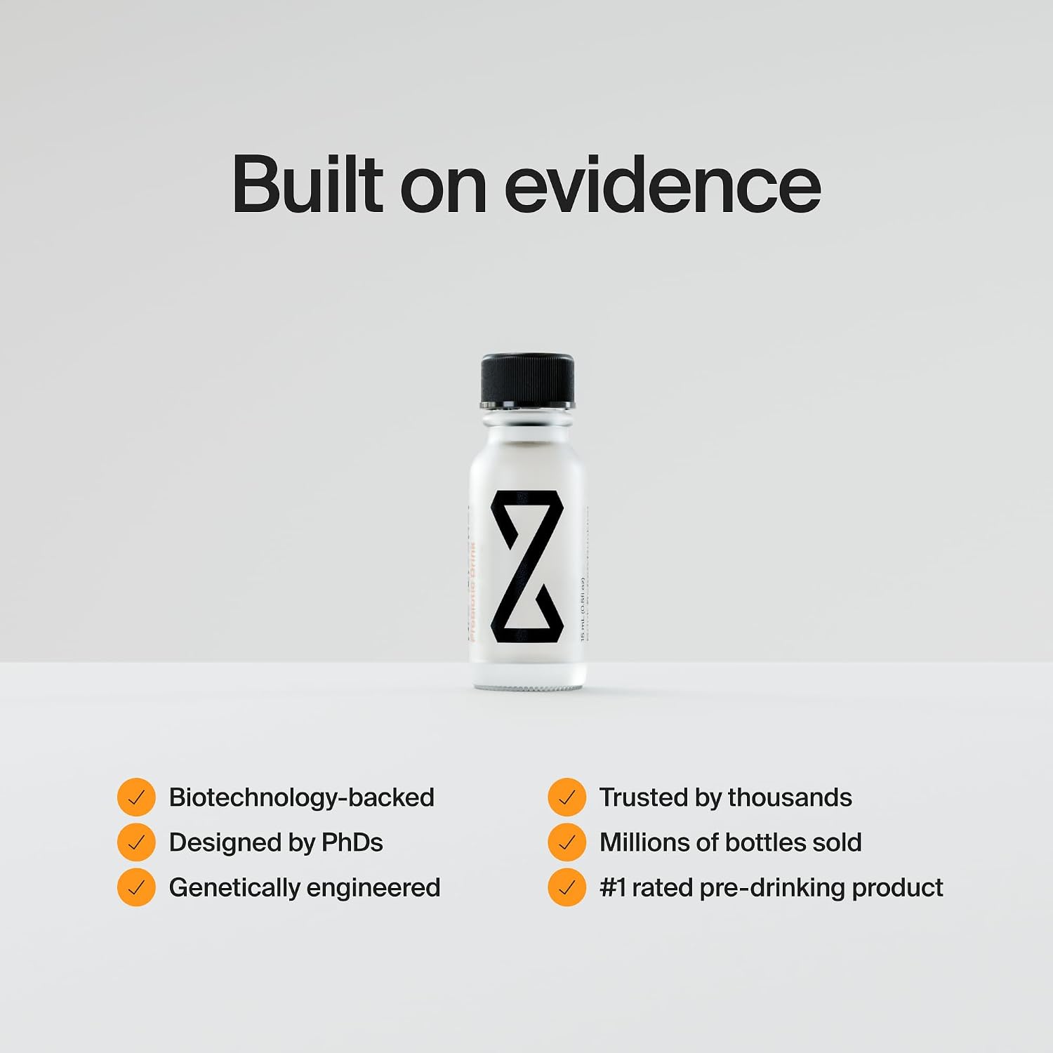 ZBiotics — Probiótico antes de beber alcohol, despierta mejor, respaldado por la ciencia, patentado, 12 botellas de 14 ml
