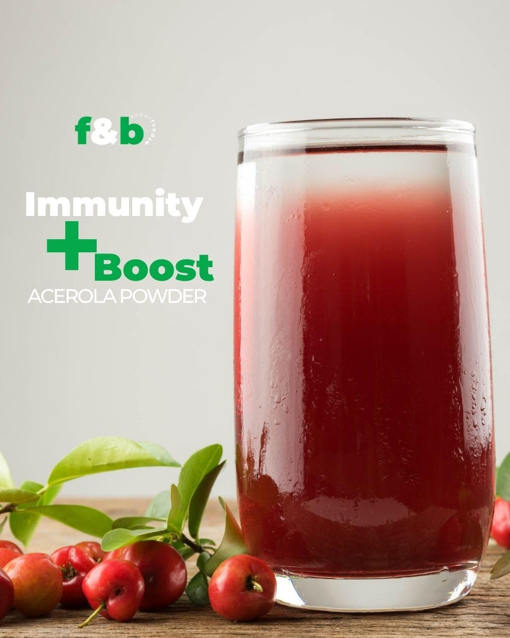 f&b superfoods Pure Organic Acerola Cherry Powder Freeze Dried (227g)