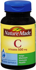 Nature Made Vitamin C 500 mg Liquid Softgel Capsules, 60 Count (Pack of 4)