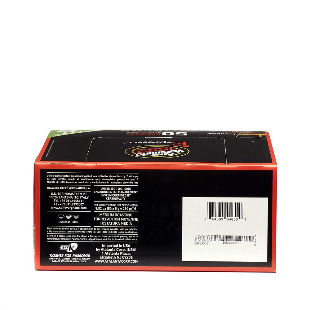 Caffe Vergnano Cremoso Cápsulas Compatibles Nespresso OriginalLine - 50 Cápsulas