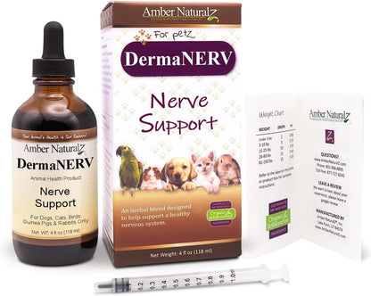 Amber NaturalZ DermaNERV Suplemento Herbario para Perros, Gatos, Aves, Conejillos de Indias y Conejos | Apoyo al Sistema – Image 6