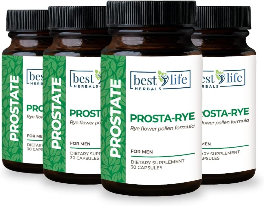 Prosta-Rye - Natural Prostate Supplement (4 bottles, 120 capsules)