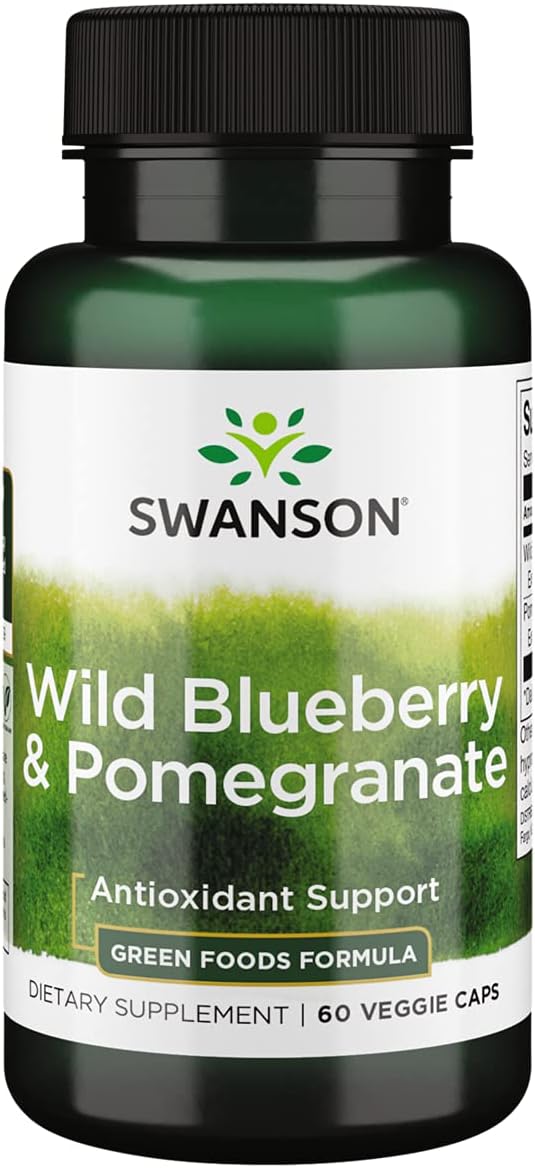 Swanson GR Wild Blueberry & Pomegranate - 60 Cápsulas Vegetales