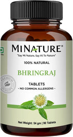 Bhringraj Tablet by mi Nature | False Daisy | Suplemento Herbal Puro y Natural | Vegano | 90 Tabletas