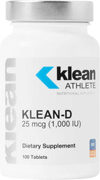Klean Athlete Klean-D 25 mcg (1.000 IU) | 100 Comprimidos | Vitamina D3 Natural