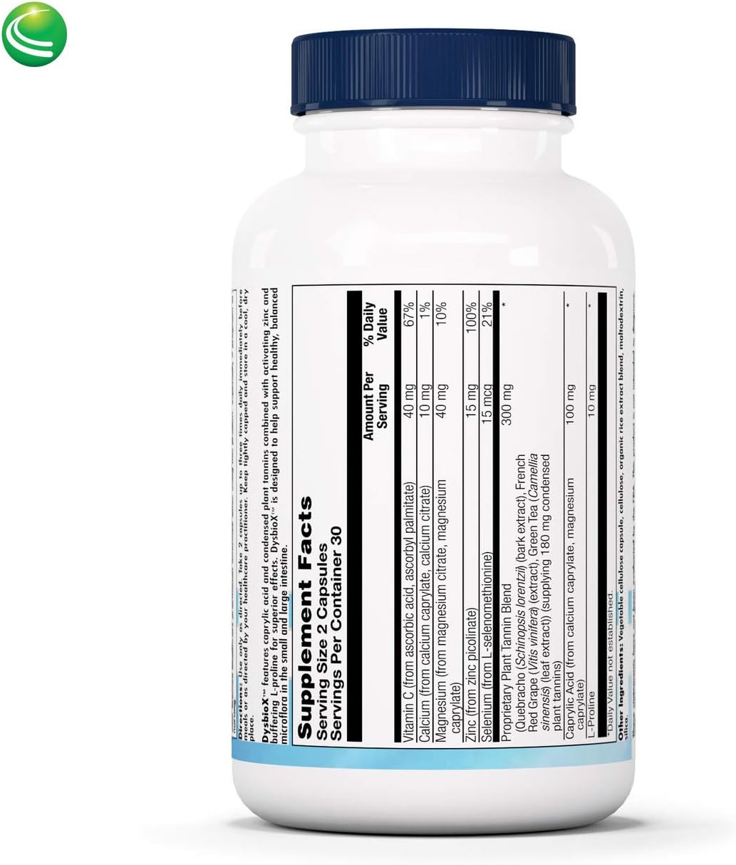 Nutra BioGenesis DysbioX - Cápsulas de Té Verde, Apoyo Antioxidante con Vitamina C, Zinc y Extracto de Uva - 60 Cápsulas Veganas