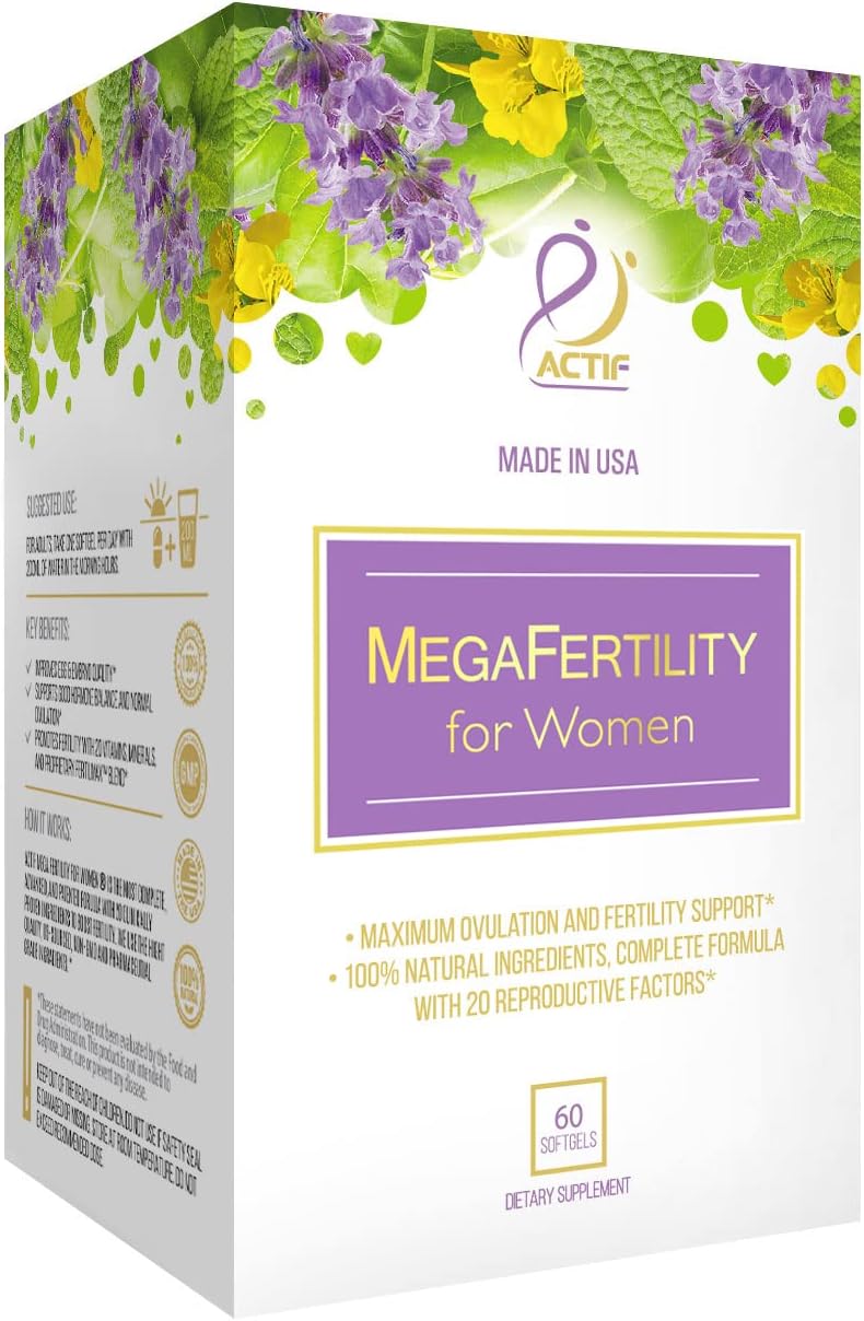 ACTIF Organic FertilMax - Suplemento de Fertilidad y Apoyo a la Ovulación (60 Cápsulas)