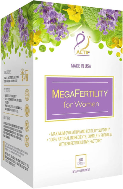 ACTIF Organic FertilMax - Suplemento de Fertilidad y Apoyo a la Ovulación (60 Cápsulas)