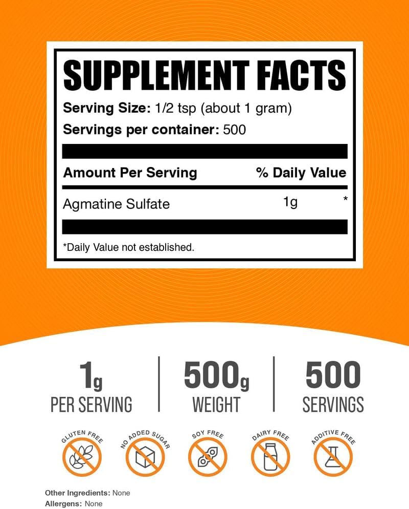 Ácido Fólico en Polvo - Complemento de Vitamina B9, 480mcg por Dosis, 500g