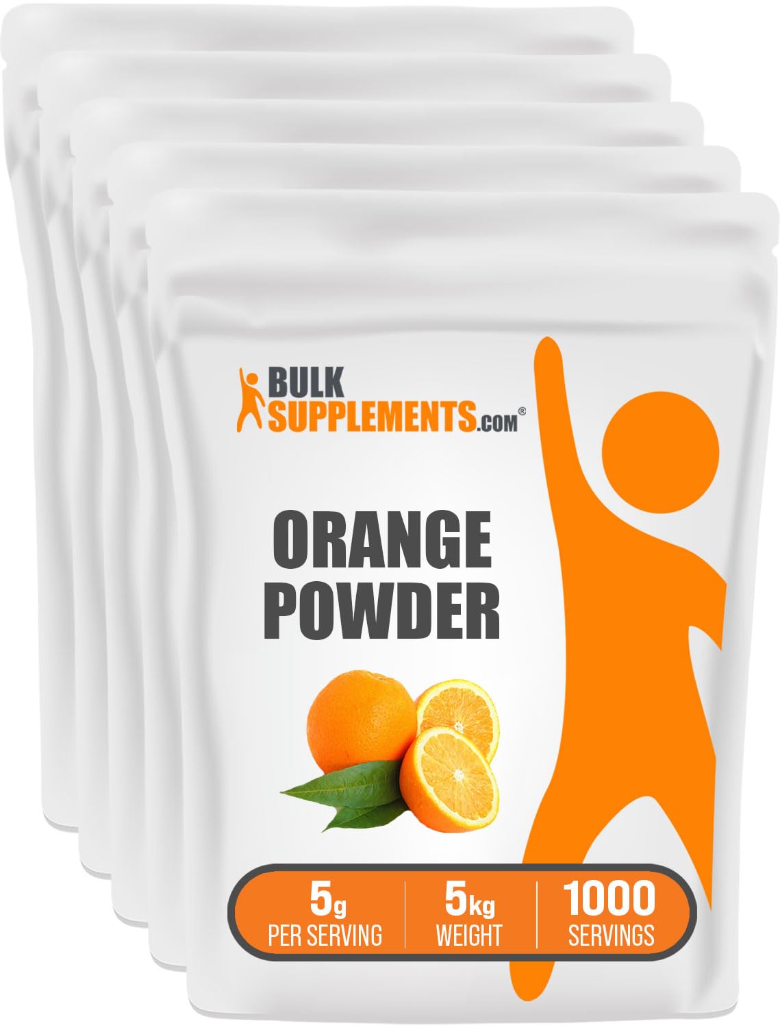 BulkSupplements.com Orange Powder - Orange Fruit Powder, Nutrient-Rich Flavoring - Gluten Free, 5g per Serving, 250g (8.8 oz) (Pack of 1)