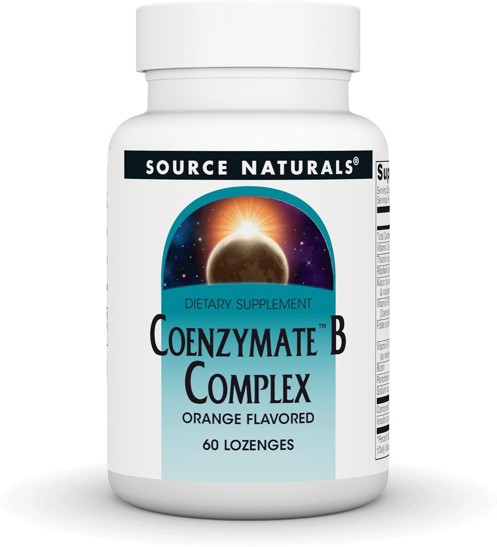 Source Naturals Coenzymate Complejo B, 60 Pastillas Sabor Naranja