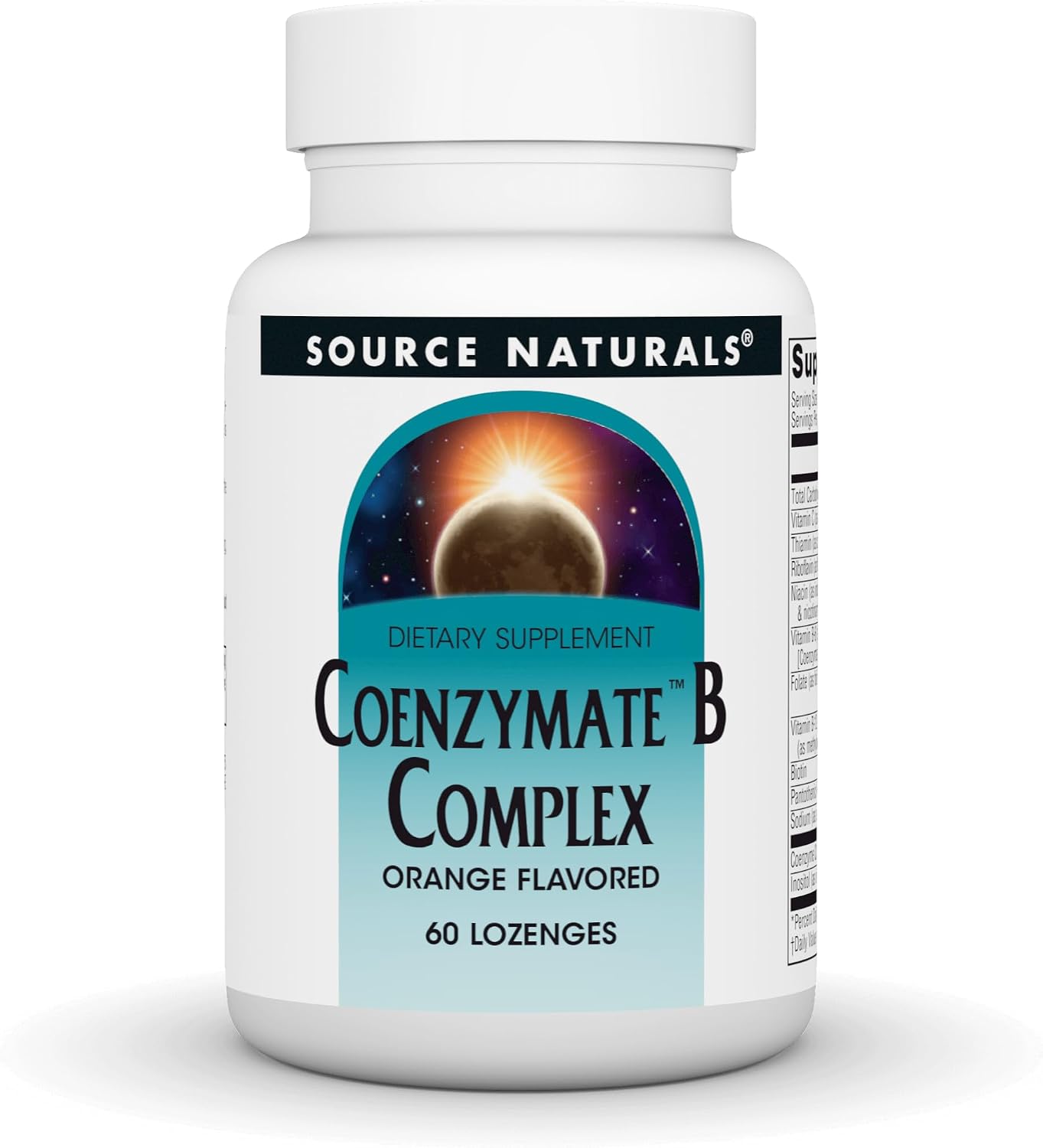 Source Naturals Coenzymate Complejo B, 60 Pastillas Sabor Naranja