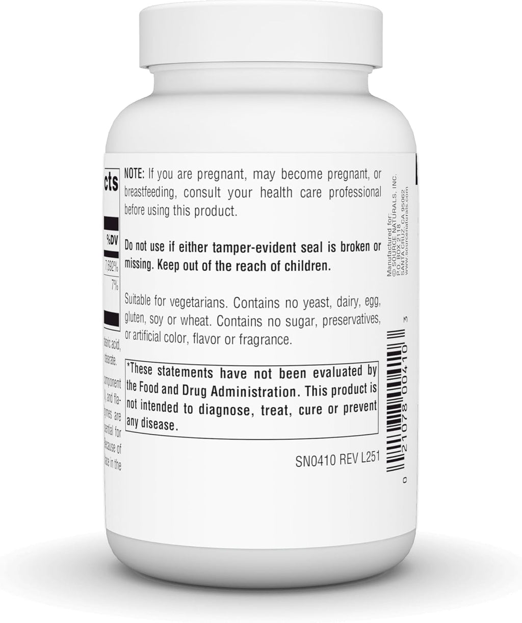 Source Naturals Vitamina B-2 Riboflavina 100 mg - 250 Comprimidos
