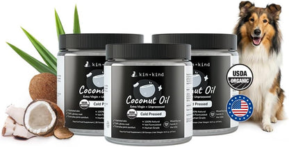 kin+kind Aceite de Coco Orgánico para Perros y Gatos - Complemento Alimenticio - 240 ml – Image 10