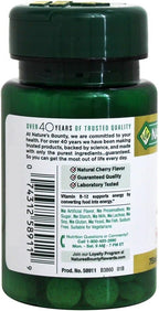 Nature's Bounty Vitamina B12 Sublingual 2500 mcg, 75 Comprimidos Sabor Cereza (Paquete de 9)