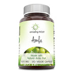 Amazing India Amla (Amla Natural) 500 mg - 120 Cápsulas Veganas - Sin Gluten, No GMO