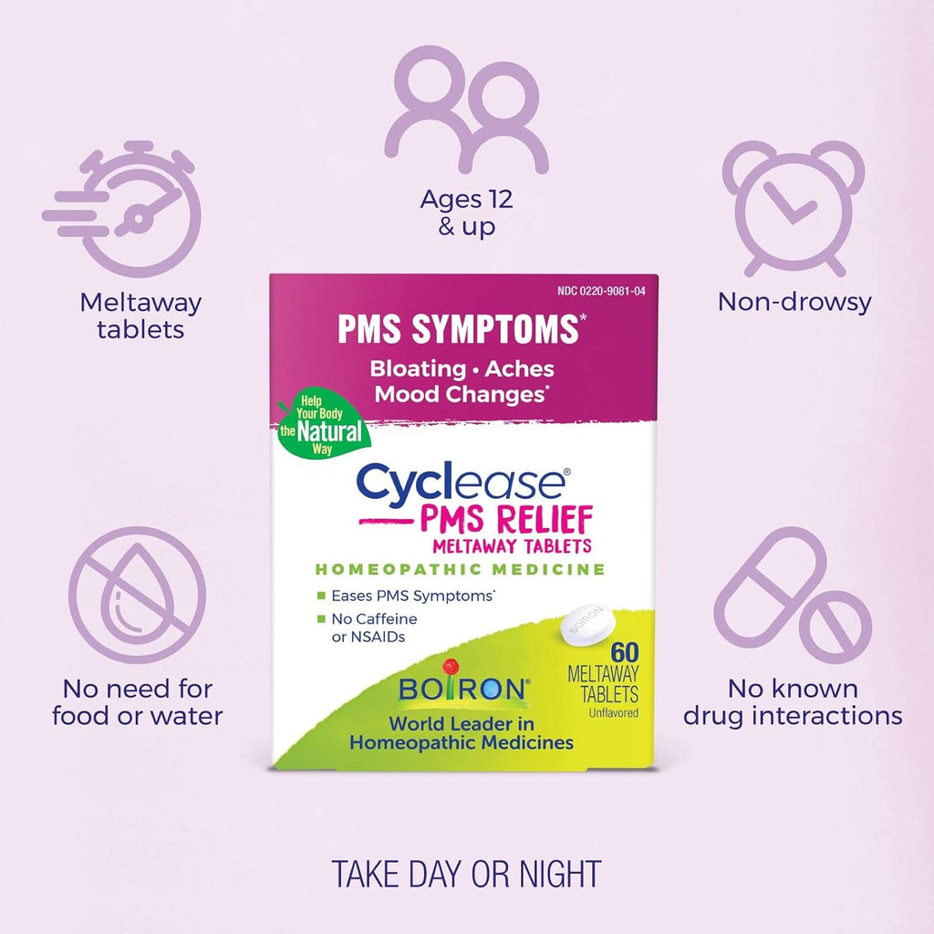 Boiron Cyclease PMS Relief Comprimidos para el Alivio de los Síntomas del Síndrome Premenstrual - 60 Unidades