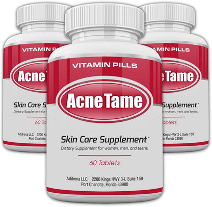 Acnetame Acne Pills - Complemento para el – La vitamina A contribuye al mantenimiento de la piel en condiciones – Image 1