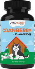 Vitamatic Cranberry para Perros – 120 Comprimidos Masticables – con D-Manosa, Vinagre de Manzana y Vitamina C – Apoyo para el Tracto Urinario y la Vejiga