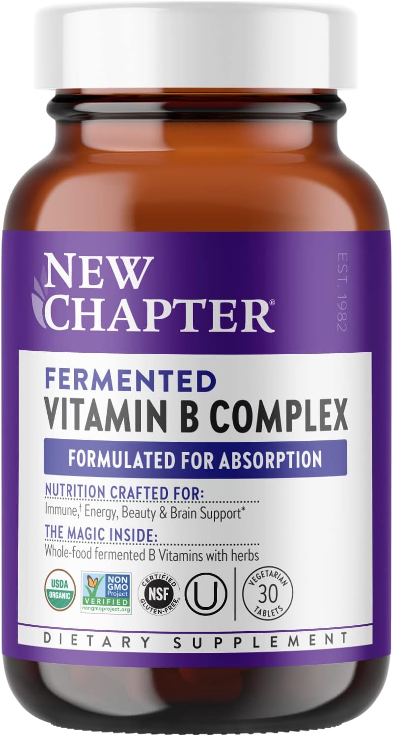 New Chapter Organic Fermented Vitamin B Complex 30 Comprimidos
