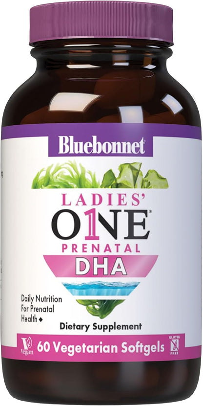 Bluebonnet Early Promise Prenatal Gentle DHA 200 mg, 60 Cápsulas Vegetales – Image 1