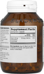 Blackmores Vitamina D3, 25 mcg (1000 UI), 200 Cápsulas