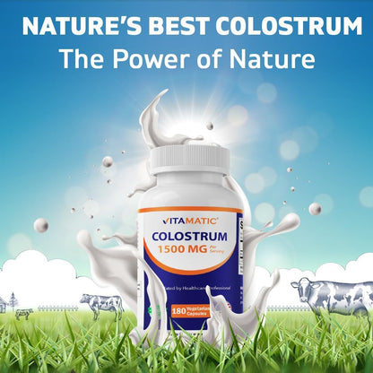 Vitamatic Calostro Bovino 30% IgG Suplemento - 1500 mg por dosis - 180 Cápsulas Vegetales – Image 5