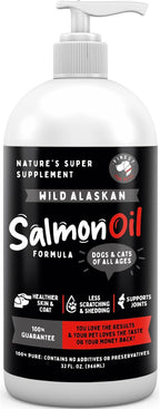 Aceite de Salmón y Abadejo Salvaje de Alaska para Perros y Gatos (946ml)