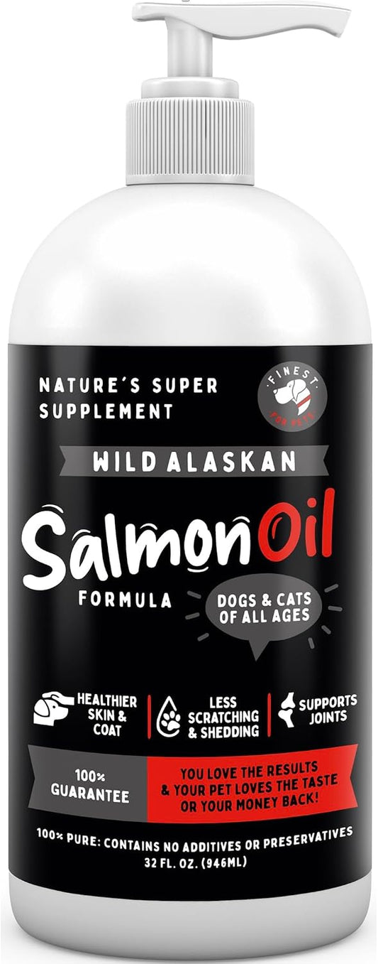 Aceite de Salmón y Abadejo Salvaje de Alaska para Perros y Gatos (946ml)