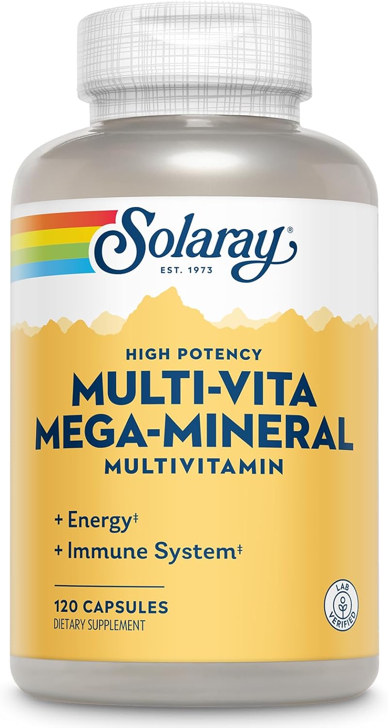 SOLARAY Multi-Vita Mega-Mineral Multivitamin for Men and Women, 120 Capsules