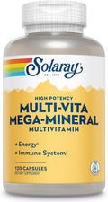 SOLARAY Multi-Vita Mega-Mineral Multivitamin for Men and Women, 120 Capsules