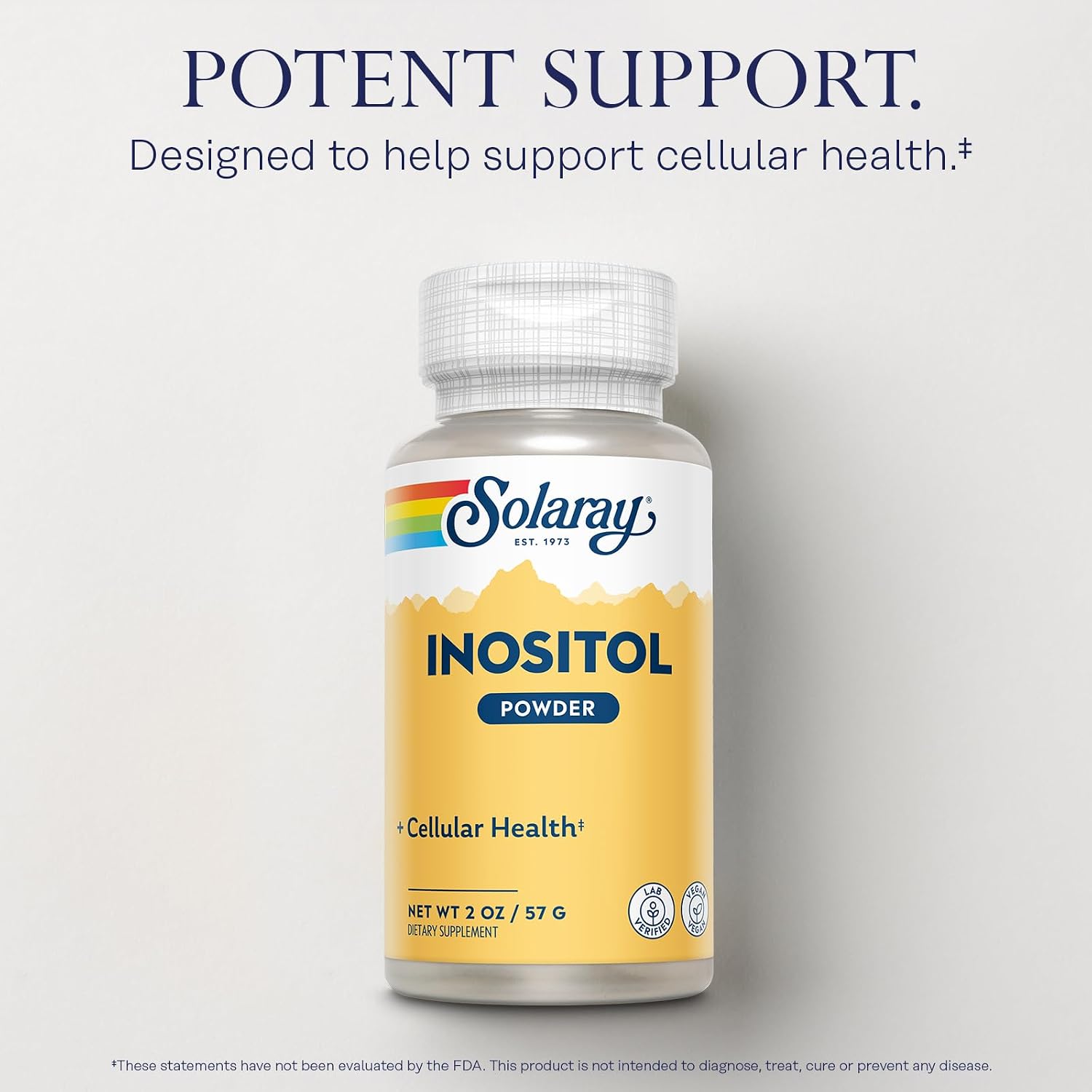 SOLARAY Inositol Puro en Polvo - 700 mg por dosis - 163 porciones - 113 g