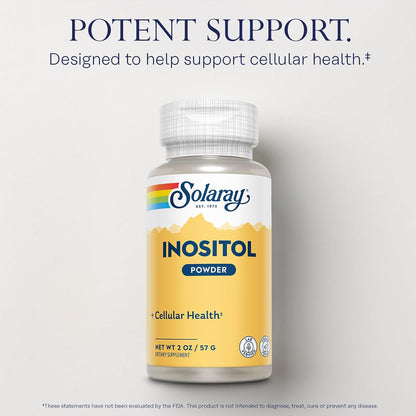SOLARAY Inositol Puro en Polvo - 700 mg por dosis - 163 porciones - 113 g – Image 3