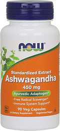 NOW Foods Extracto de Ashwagandha 450 mg - 90 Cápsulas Veganas (Pack de 2)