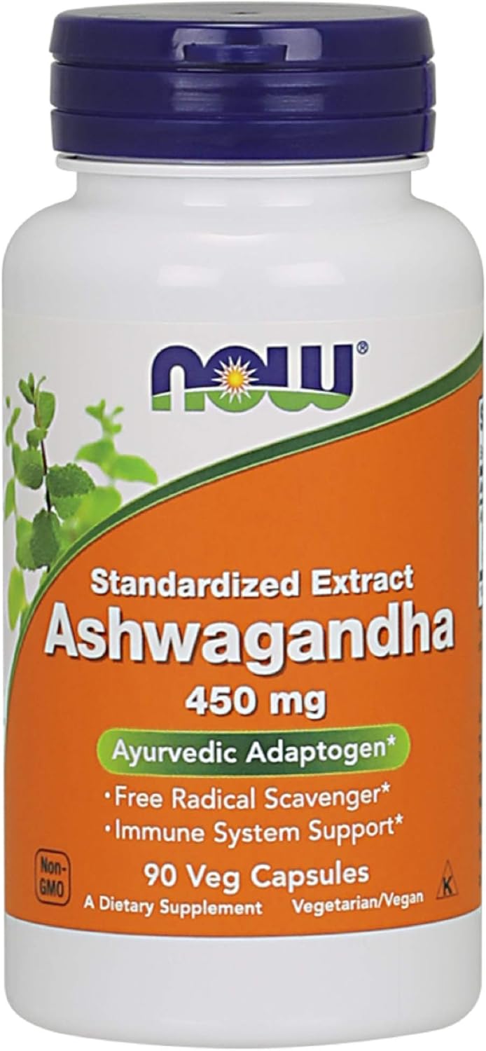 NOW Foods Extracto de Ashwagandha 450 mg - 90 Cápsulas Veganas (Pack de 2)