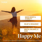 NOOT Happy Me – Complemento Natural para el Estado de Ánimo con Azafrán, Rhodiola y Maca | 60 Cápsulas