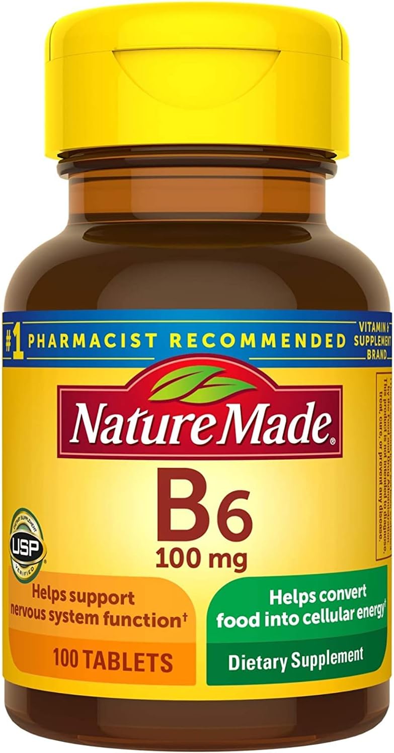 Nature Made Vitamina B6 100 mg, 100 tabletas (paquete de 4)