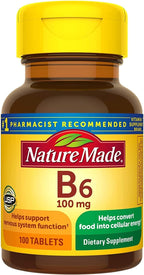 Nature Made Vitamina B6 100 mg, 100 tabletas (paquete de 4)