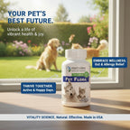 Vitality Science Pet Flora – Probióticos Naturales para Perros y Gatos | Salud Digestiva | 250 Cápsulas