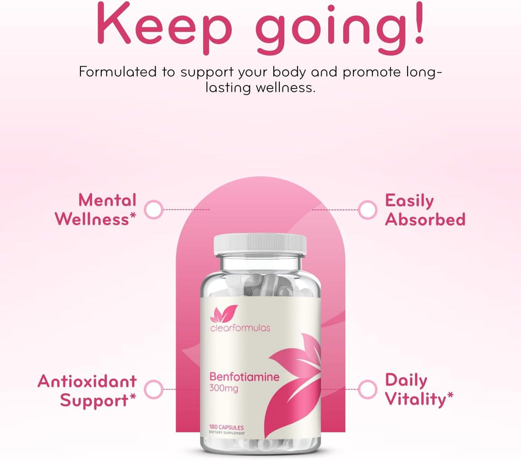 Clear Formulas Benfotiamina 300mg - Alta Absorción