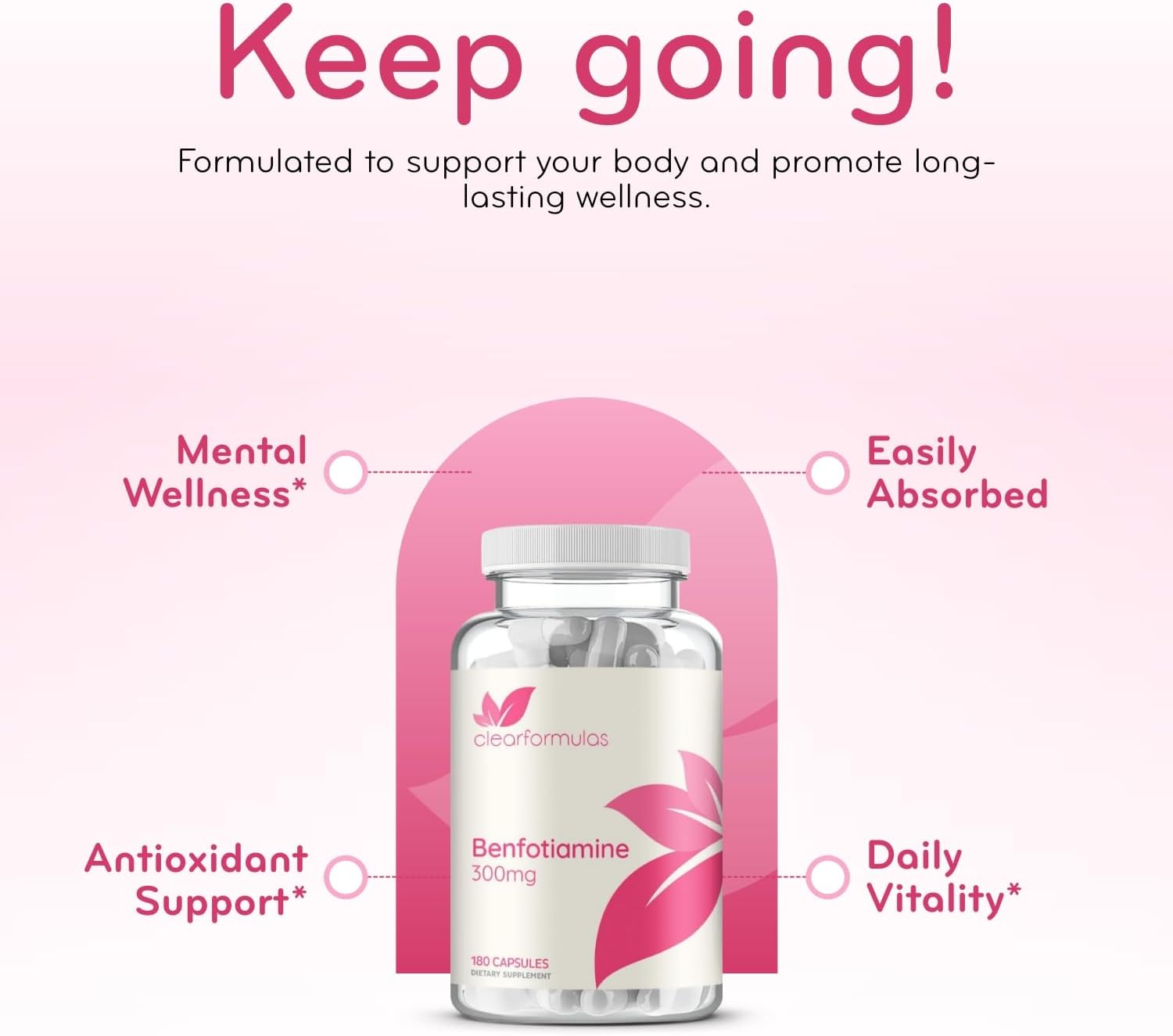 Clear Formulas Benfotiamina 300mg - Alta Absorción