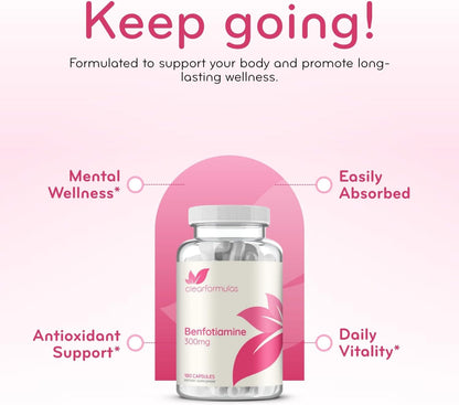 Benfotiamina 300mg – Suplemento de Vitamina – Metabolismo energético normal: La tiamina contribuye al metabolismo – Image 5