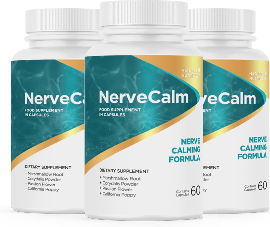 NerveCalm – Pasiflora & Higo Chumbo Cápsulas – 30 Ct, Suministro para 3 Meses | Vegano, No Transgénico, Fabricado en EE. UU.