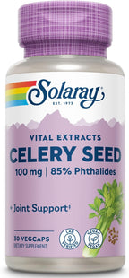 Solaray Extracto de Semilla de Apio - 100 mg, 85% Ftálidos, 30 Cápsulas Veganas