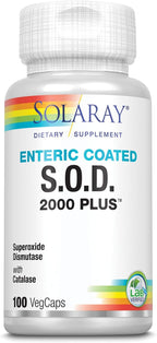 SOLARAY S.O.D. 2000 Plus - Suplemento antioxidante con SOD, catalasa y extractos herbales, 100 cápsulas