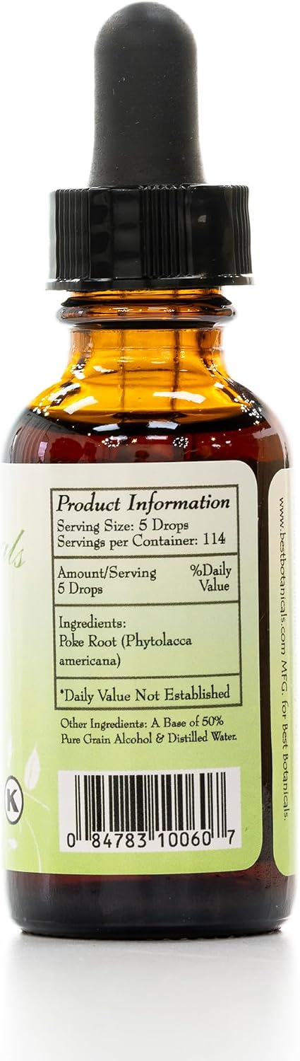 Best Botanicals Extracto de Raíz de Poke 1 oz (30 ml)